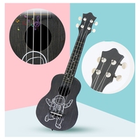 JELO AS-1 21 pouces ukulélé coloré lumière acoustique guitare acajou tilleul Instrument de musique jouet pour enfants en gros