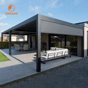 Stores verticaux électriques motorisés intégrés en tissu imperméable uni, stores occultants, volets extérieurs, stores à enrouleur à fermeture éclair - Product Image 1