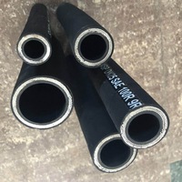 SAE100 R1AT EN853 1SN Couvercle en caoutchouc synthétique résistant aux intempéries Fluides hydrauliques Tuyau en silicone compatible Coupe personnalisée