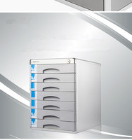 Archivador de Almacenamiento de Archivos GLosen Multifuncional de Aleación de Aluminio, con Ruedas, Bloqueable, de Tres Niveles, Personalizable, con Acabado Brillante, para Oficina