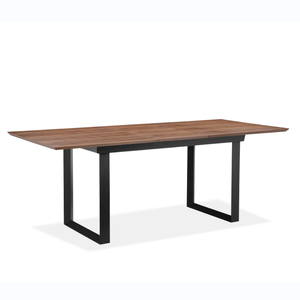 Thời trang ban đầu nhà máy hiện đại phong cách đơn giản với Gỗ Óc Chó Veneer hoàn thiện tự nhiên và cơ sở kim loại mở rộng bàn ăn - Product Image 3