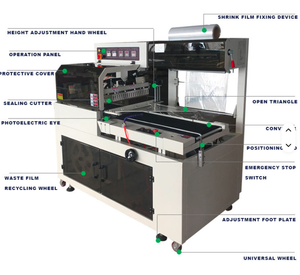 เครื่องซีลแบบ L อัตโนมัติระบบนิวเมติก BSN5030+BF550 และเครื่องอบฟิล์มหดแบบ L สำหรับบรรจุภัณฑ์อาหาร เครื่องดื่ม และสิ่งทอ - Product Image 4
