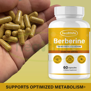 Healthife OEM integratore naturale di berberina 500mg/60capsule/flacone berberina HCL capsule - Product Image 3
