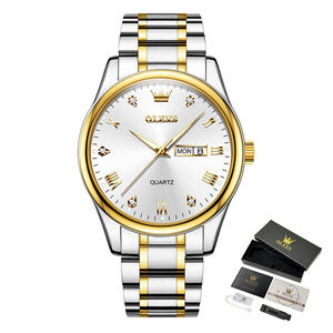 Reloj de Cuarzo para Pareja, Modelo 5563, Nuevo, a la Moda, Resistente al Agua, Clásico, con Correa de Acero Inoxidable, en Oferta - Product Image 1