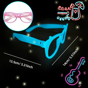 Lunettes néon phosphorescentes, jouets fantaisie pour fêtes, accessoires d'ambiance pour KTV, bars et concerts, montures de lunettes - Product Image 2