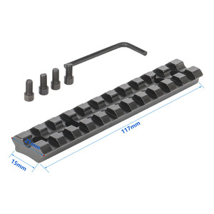 Support tactique Guide à 11 fentes Support de 20mm Support à quatre trous en alliage d'aluminium le viseur en fer d'origine - Product Image 6
