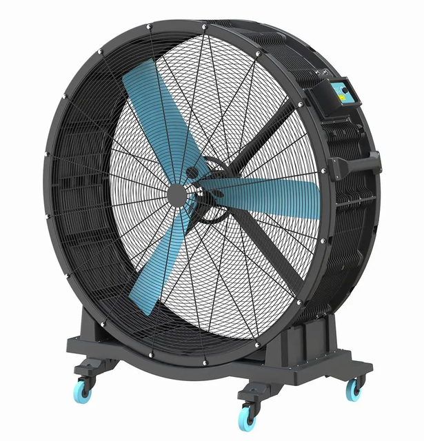 Industrial Ceiling Fan High Velocity Metal Cooling Air Warehouse Garage Workshop Use Tiltable Direct Drive Industrial Drum Fan