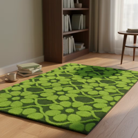 Tapis de gazon artificiel à motifs imprimés en 3D personnalisés, utilisé pour la décoration de bureaux et l'aménagement extérieur