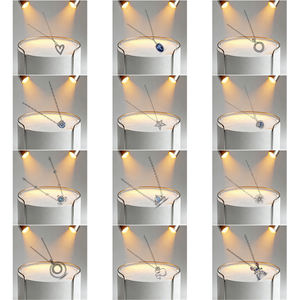 NUEVOS Aretes <span class=keywords><strong>de</strong></span> Plata <span class=keywords><strong>de</strong></span> Ley 925 con Corazón Dorado Brillante, Compatibles con Collares Originales, Joyería Fina para Mujer, Regalo DIY - Product Image 4