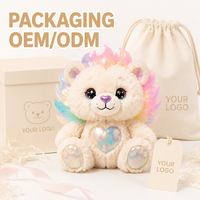 Ours en peluche coloré personnalisé, directement de l'usine, en coton PP, tissu super doux, pour anniversaire, anti-stress, OEM/ODM pour marque privée