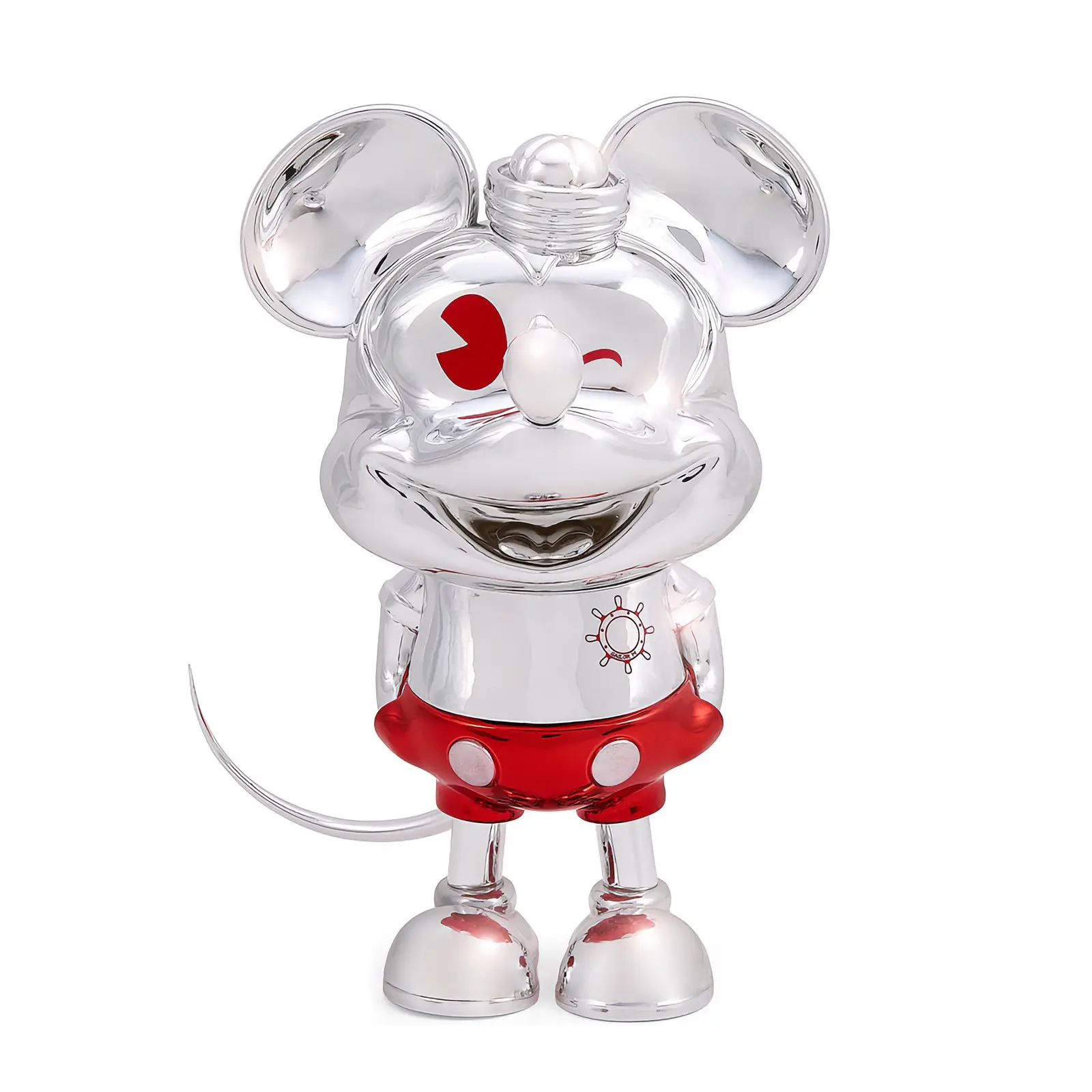 custom made metallic color vinyl material toy 3d cartoon resin toy maker chrome silver character resin figurine