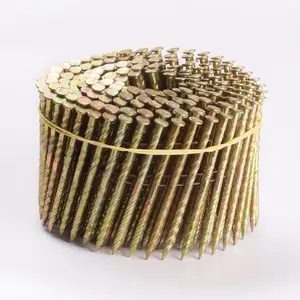 Painted Coil Nail Flat Ring Coated Shank Spiral Smooth Pallet Nail Wire Coil Nails For Pallet
