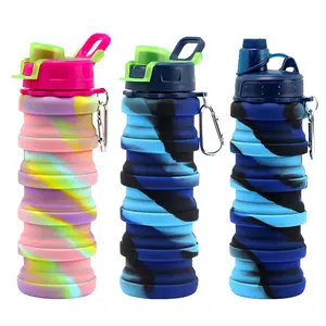 500ML Outdoor Sports Creative and Portable Silicone Foldable Water Bottle