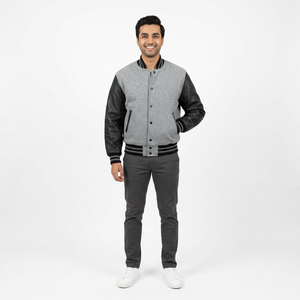 Vestes de baseball universitaires en laine méltone brodée sur mesure, manches en cuir de vachette véritable à 100 %, modèle Lettermen, très demandées - Product Image 1