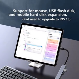 อะแดปเตอร์ USB ฮับ4K 60Hz 30Hz <span class=keywords><strong>Type</strong></span> <span class=keywords><strong>C</strong></span> HD 2.0 3.0 USB <span class=keywords><strong>iPad</strong></span> Pro M1อุปกรณ์เสริมสำหรับพีซี - Product Image 3