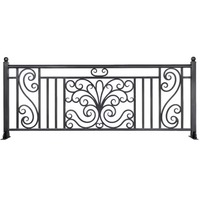 Balustrades de balcon industrielles en fer forgé au design simple pour villas, taille personnalisée, galvanisées à chaud, ISO9001