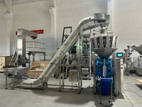 Peseuse combinée entièrement automatique à 14 têtes, thé, arachides, noix, remplissage de haricots au chocolat, machine d'emballage avec pondération