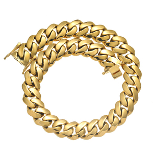BC041 Collana a catena cubana in ottone 22MM da uomo gioielli Hip Hop Chunky Cuban Link - Product Image 5