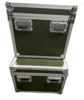 Mallette à outils Durable personnalisée grande mallette de transport en aluminium, vitrine verte, boîte en aluminium de transport terrestre