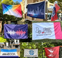 Drapeau promotionnel personnalisé grand format 3x5 pieds en polyester, impression numérique et sérigraphie disponibles