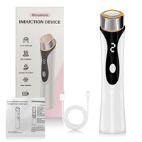 Appareil de soin de la peau électrique en acier inoxydable à induction, portable, pour lifting du visage, massage, usage domestique, blanchiment et raffermissement, intégré