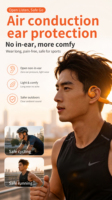 Écouteurs Sportifs à Conduction Aérienne Intelligents E900 avec Indicateur LED, Traduction IA ENC 5.4, Double Micro, Étanchéité IPX5, 220 mAh