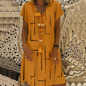 Abiti da Donna Personalizzabili con Logo, Stile di Tendenza, Stampa Digitale, Scollo a V, Taglie <span class=keywords><strong>Plus</strong></span>, Alla Moda e Comodi - Product Image 2