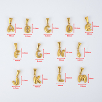 Olivia Bijoux Personnalisé Bulle A-Z 26 Lettres Initiales Pendentif En Acier Inoxydable 3d Lettre Charmes Pendentif pour Femmes Collier