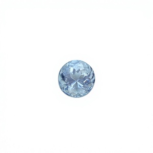 Pierre précieuse naturelle certifiée de 7 mm, couleur aigue-marine de qualité supérieure, taille ronde, avec un bel éclat, pierre brute de 1,33 carat - Product Image 1