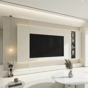 Muebles de Madera Modernos y Lujosos para Sala de Estar, Mueble para TV con Chimenea Inteligente, Mueble Flotante para TV, Conjuntos de Muebles para Sala de Estar - Product Image 6