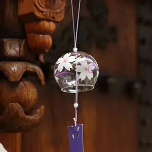 Wind Chimes Romantic Wind Bells Handmade Glass Japanese Style Pendant For Birthday Gift Home Decors