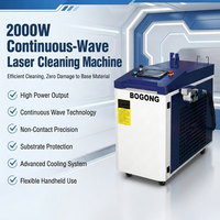 Nouvelle machine de nettoyage au laser à fibre CW 2000W, marque JPT, refroidissement par eau, pour l'élimination de la rouille sur l'acier inoxydable, l'aluminium, la peinture métallique, l'huile et le bois