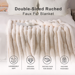 Plaids en fausse fourrure en gros, haute qualité, doux, chauds, grande taille, portables, personnalisables pour toutes les saisons - Product Image 2