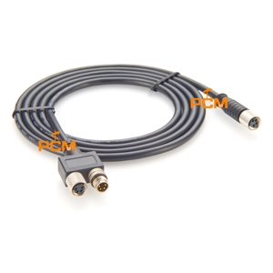 M8 havacılık fiş Y T I tipi adaptör 1 erkek 2 kadın kablo ayırıcı 3 yollu bir kod 4 Pin dairesel konnektör uzatma kablosu - Product Image 5