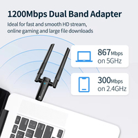 Adaptador WiFi USB ALFA Network de 1200Mbps, Dongle WIFI 5, Adaptador de Red Inalámbrica para PC, Compatible con Windows 10/8.1/8/7, MacOS