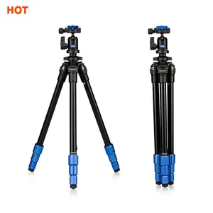 Free Shipping Outdoor Portable 4 Sections Aluminum Mini Camera Tripod Stand Holder for Mobile Phones Shooting