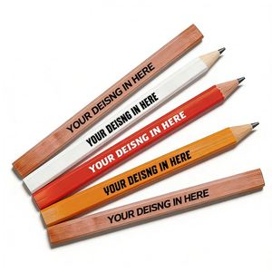 Crayon de charpentier standard HB personnalisé avec logo, format géant carré de 24 cm, idéal pour la promotion en gros - Product Image 1