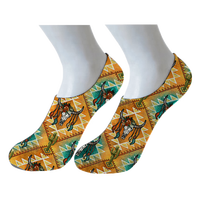 Kaos Kaki Wanita Gaya Barat Motif Sapi Aztec Desain Khusus Gaya Amerika