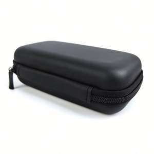 Customizable <b>Small</b> Portable EVA Pen Tool Case Black Leather Waterproof Tool <b>Storage</b> <b>Box</b> Nylon Polyester Shockproof Sponge - Product Image 4