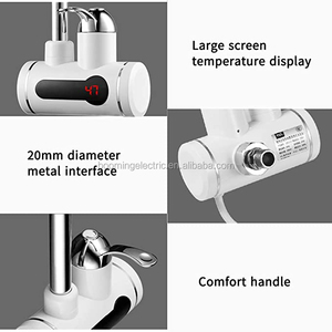 Grifo <span class=keywords><strong>de</strong></span> Cocina Instantáneo Impermeable con Pantalla LED Digital, <span class=keywords><strong>Moderno</strong></span>, <span class=keywords><strong>de</strong></span> una Sola Manija, <span class=keywords><strong>Calentador</strong></span> <span class=keywords><strong>de</strong></span> <span class=keywords><strong>Agua</strong></span> Eléctrico <span class=keywords><strong>de</strong></span> Calentamiento Rápido - Product Image 2