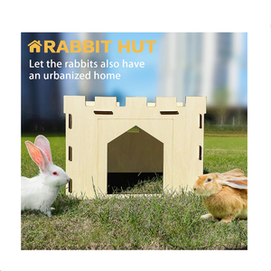 Château de lapin en bois détachable, tour d'escalade multi-niveaux, adapté aux lapins et aux hamsters d'intérieur, cabane cachée - Product Image 6