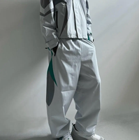 Veste de sport décontractée à capuche personnalisée, patchwork, surdimensionnée, bloc de couleur, réversible, imperméable, veste pour homme