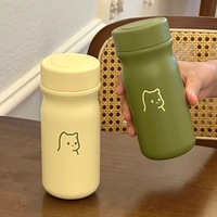 Mini-gourde isotherme 320 ml en acier inoxydable, thermos de poche portable avec affichage de la température, mignon pour les voyages