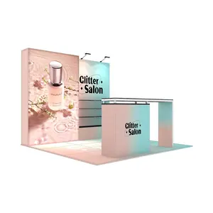 Vogue Design High Quality SEG Aluminum Illuminated Fabric Backlit Booth Exhibition Display Advertising 10x10 Trade Show Booth