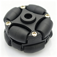 Roue omnidirectionnelle en plastique de 38 mm (1,5 pouce) à 90 degrés, 8 roulettes en PU, pour voiture robot, charge de 2 kg, 14184
