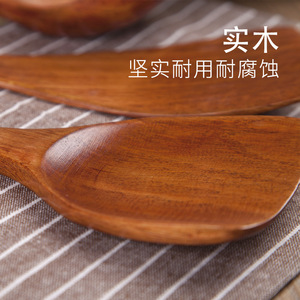 Juego de utensilios de cocina de madera de 4 piezas Kemu: cuchara para arroz de mango largo, cucharón para sopa, espátula para saltear, herramientas de cocina - Product Image 4