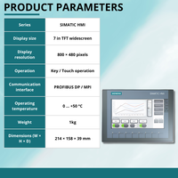 Módulo de control original SIEMENS HMI PLC todo en uno SIMATIC HMI KTP700 Basic DP Panel básico con operación táctil 6AV2123-2GA03-0AX0