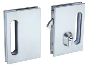 Venditore caldo blocco della porta centrale in vetro per porta in vetro senza cornice maniglie delle porte in alluminio