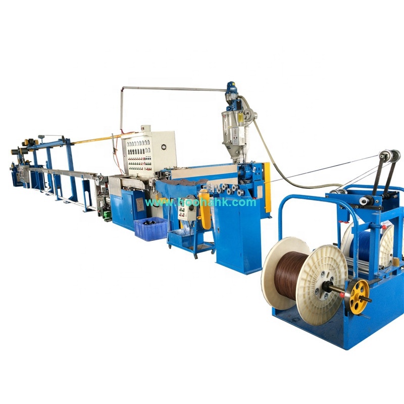 RG59 Coaxial Cable Making Machine , CCTV 2 Power Cable Extrusion Machine