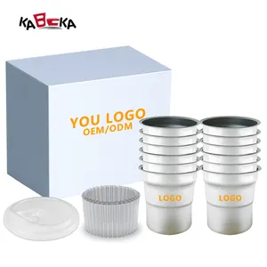 Échantillon gratuit de tasse en aluminium avec logo personnalisé d'usine de 10oz 16oz 20oz pour garder la boisson froide en plein air recyclable